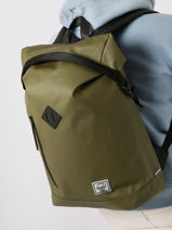 1 Compartment Backpack Herschel Green weather resistant 11194-vue-porte