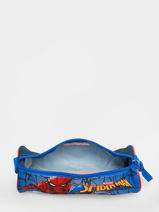 1 Compartment Pouch Spider man Blue tangled webs 3369-vue-porte