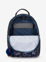 1 Compartment  Backpack  With 15" Laptop Sleeve Kipling Blue back to school KI5357-vue-porte