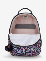 1 Compartment  Backpack  With 15" Laptop Sleeve Kipling Blue back to school KI5357-vue-porte