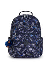 1 Compartment Seoul Backpack  With 15" Laptop Sleeve Kipling Blue back to school KI4851