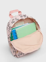 1 Compartment Backpack Kidzroom Pink beasties 3379-vue-porte