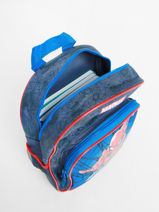 1 Compartment Backpack Spider man Blue tangled webs 3675-vue-porte