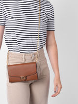 Sac Bandouli�re Adair Cuir Lauren ralph lauren Marron adair 31902100-vue-porte