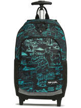 2-compartment  Wheeled Schoolbag Rip curl Blue twisted weekend TW137MBA
