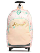 2-compartment  Wheeled Schoolbag Rip curl Pink seaside breeze SE01AWBA