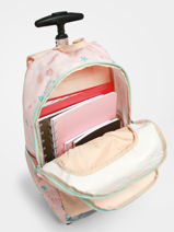 2-compartment  Wheeled Schoolbag Rip curl Pink seaside breeze SE01AWBA-vue-porte