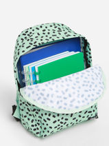 1 Compartment Backpack Pret Green we are fun 2027-vue-porte