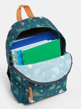 1 Compartment Backpack Pret Green imagination 3419-vue-porte
