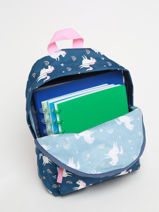 1 Compartment Backpack Pret Blue imagination 3423-vue-porte