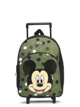 1 Compartment Wheeled Schoolbag Mickey and minnie mouse Green like you lots 3332