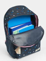 1 Compartment Backpack Milky kiss Blue we are one 3799-vue-porte