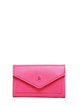 Leather Madras Wallet Etrier Pink madras EMAD469