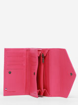 Leather Madras Wallet Etrier Pink madras EMAD469-vue-porte