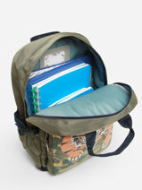 1 Compartment Backpack Caramel et cie Green fier GA-vue-porte