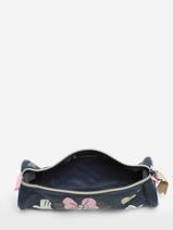 Trousse 1 Compartiment Mickey and minnie mouse Bleu glitter love 2353-vue-porte