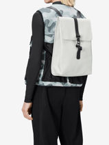 1 Compartment Backpack With 13" Laptop Sleeve Rains Gray city 13500-vue-porte