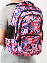 2-compartment Backpack With 15" Laptop Sleeve Miniprix Multicolor fac 5812-vue-porte