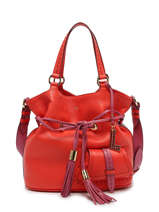 Medium Premier Flirt Multico Bucket Bag Lancel Orange premier flirt A12363