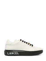 Signature Sneakers In Leather Lancel Black women A12256-vue-porte