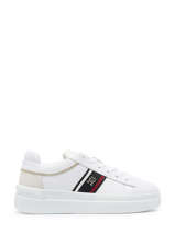 Sneakers In Leather Tommy hilfiger White women 7387YBS