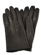 Womens Leather Gloves With Silk Lining Omega Black women gloves 75D