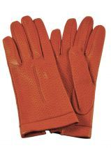 Gants Femme En Cuir Avec Doublure En Soie Omega Marron women gloves 75D