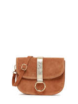 Crossbody Bag Velvet Leather Milano Brown velvet VE23062
