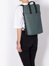 1 Compartment Backpack With 16" Laptop Sleeve Ucon acrobatics Green backpack MASSAO-vue-porte