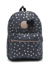2-compartment Backpack Milky kiss Blue i like dots 3475