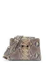 Leather Poppy Python Crossbody Bag Nathan baume Beige reptile 2PY
