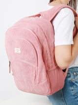 2-compartment  Backpack Roxy Pink back to school RJBP4654-vue-porte