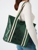 A4 Size Shoulder Bag Nine Leather Milano Green nine NI23065-vue-porte