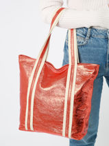 A4 Size Shoulder Bag Nine Leather Milano Orange nine NI23065-vue-porte