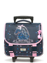 2-compartment Wheeled Satchel Milky kiss Blue we are one 3546