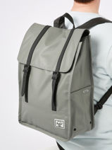 1 Compartment  Backpack Herschel Gray weather resistant 10999-vue-porte
