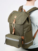 Sac  Dos 1 Compartiment + Pc 15" Faguo Vert backpack 23LU0911-vue-porte