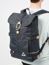 Sac  Dos 1 Compartiment + Pc 15" Faguo Bleu backpack 23LU0909-vue-porte