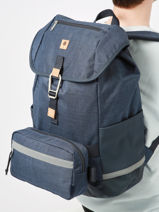 1 Compartment Backpack With 15" Laptop Sleeve Faguo Blue backpack 23LU0910-vue-porte