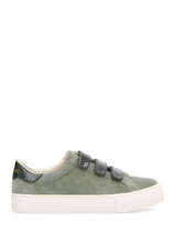 Velcro Sneakers Arcade In Leather No name Green women GFGE0466
