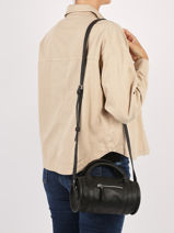 Sac Bandouli�re Charlie Cuir  Paul marius Noir vintage CHARLIE-vue-porte