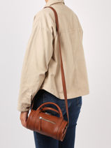 Leather Charlie Crossbody Bag Paul marius Blue vintage CHARLIE-vue-porte