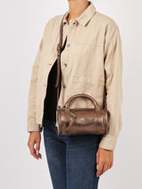 Sac Bandouli�re Charlie Cuir  Paul marius Or vintage CHARLIE-vue-porte