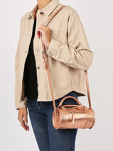 Sac Bandouli�re Charlie Cuir  Paul marius Rose vintage CHARLIE-vue-porte