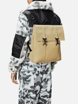 Sac � Dos 1 Compartiment Rains Beige city 13310-vue-porte