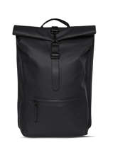 Rolltop Rucksack - 1 Compartment Backpack With 14" Laptop Sleeve Rains Black city 13320