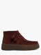 burgundy suede