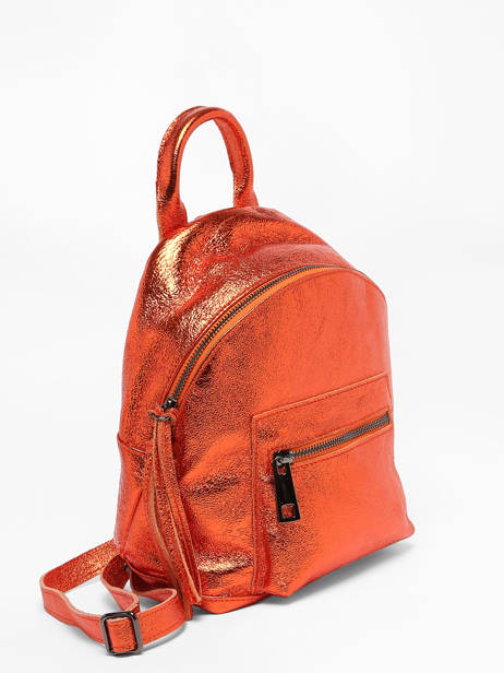 Leather Nine Backpack Milano Orange nine NI23066 other view 2