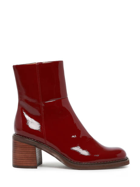 Heeled Boots Rebabi In Leather Mam'zelle Red women CSIXT40