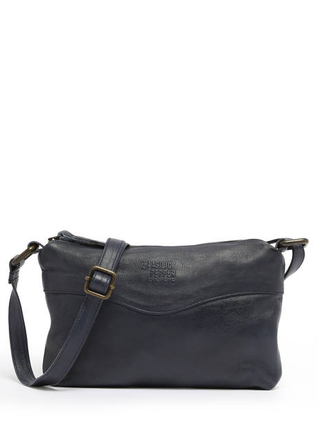 Shoulder Bag Cow Leather Basilic pepper Blue cow BCOW68
